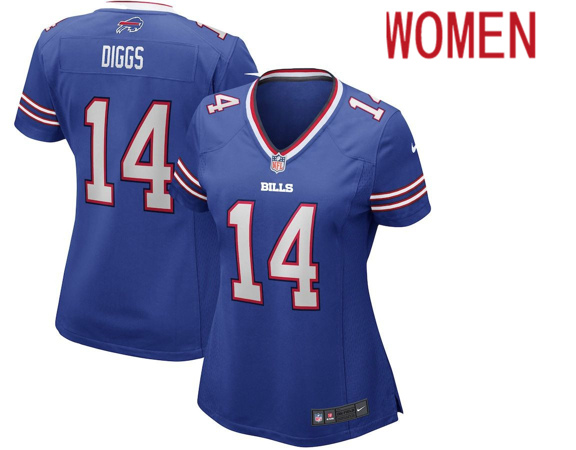 Women Buffalo Bills 14 Stefon Diggs Nike Royal Game NFL Jersey